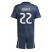 Real Madrid Antonio Rudiger #22 Bortedraktsett Barn 2025-26 Korte ermer (+ Korte bukser)